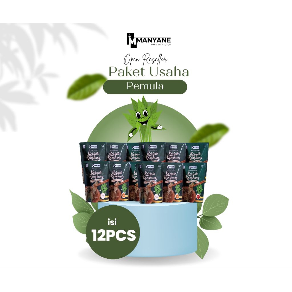 

PAKET USAHA MANYANE Keripik Kangkung PAKET RESELLER PEMULA Isi 12 pcs