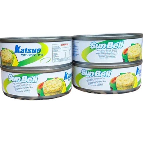 

SunBell Ikan Tuna Katsuo Fancy Tuna | Deho Mini Sunbell Katsuo Tuna Kaleng Umpan Ikan