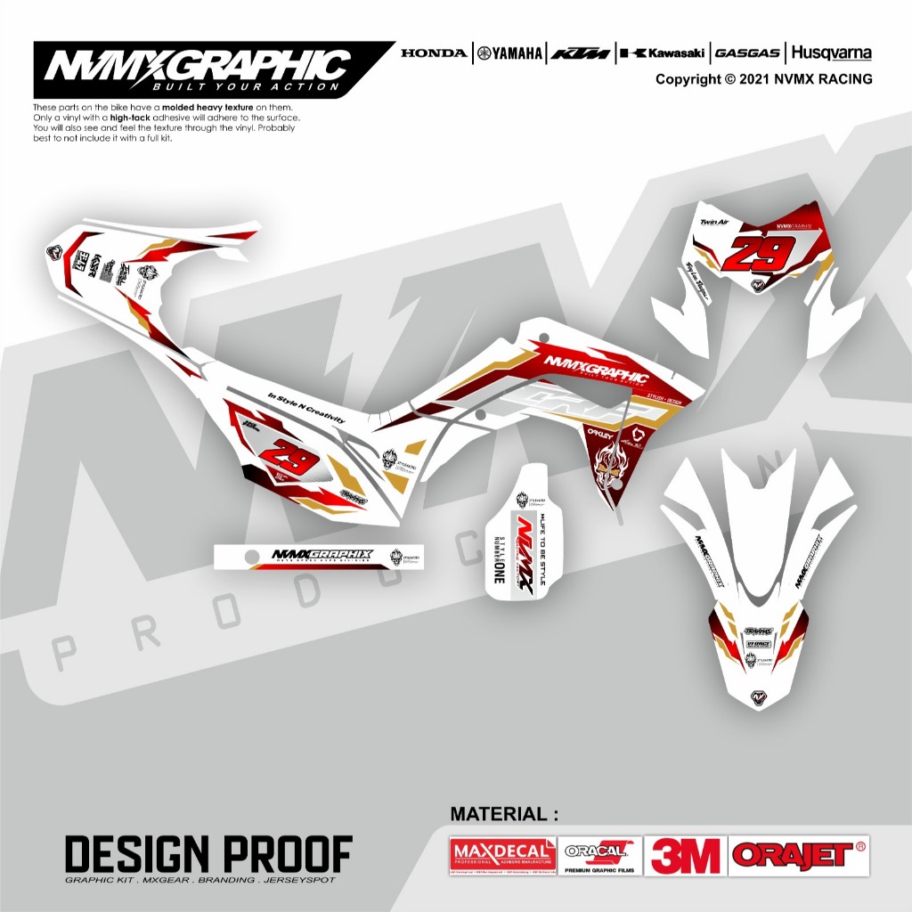 Decal Stiker Motor CRF 150L / CRF 250 – Desain Keren & Tahan Lama