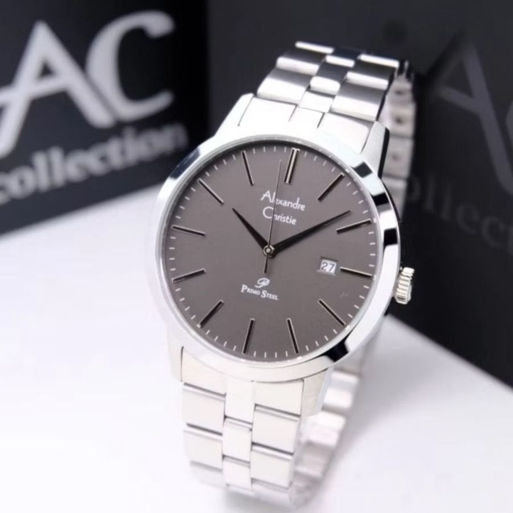 JAM TANGAN PRIA RANTAI ALEXANDRE CHRISTIE AC 1007 CLASSIC SIMPLE B