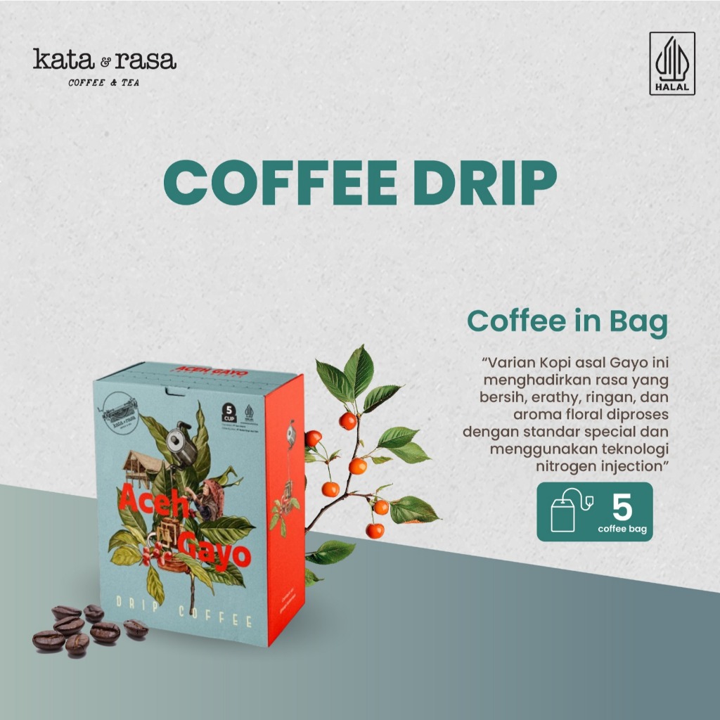

Gayo Drip Coffee | 100% Arabika Aceh | Drip Coffee Asli Nusantara | Drip Coffee Sachet