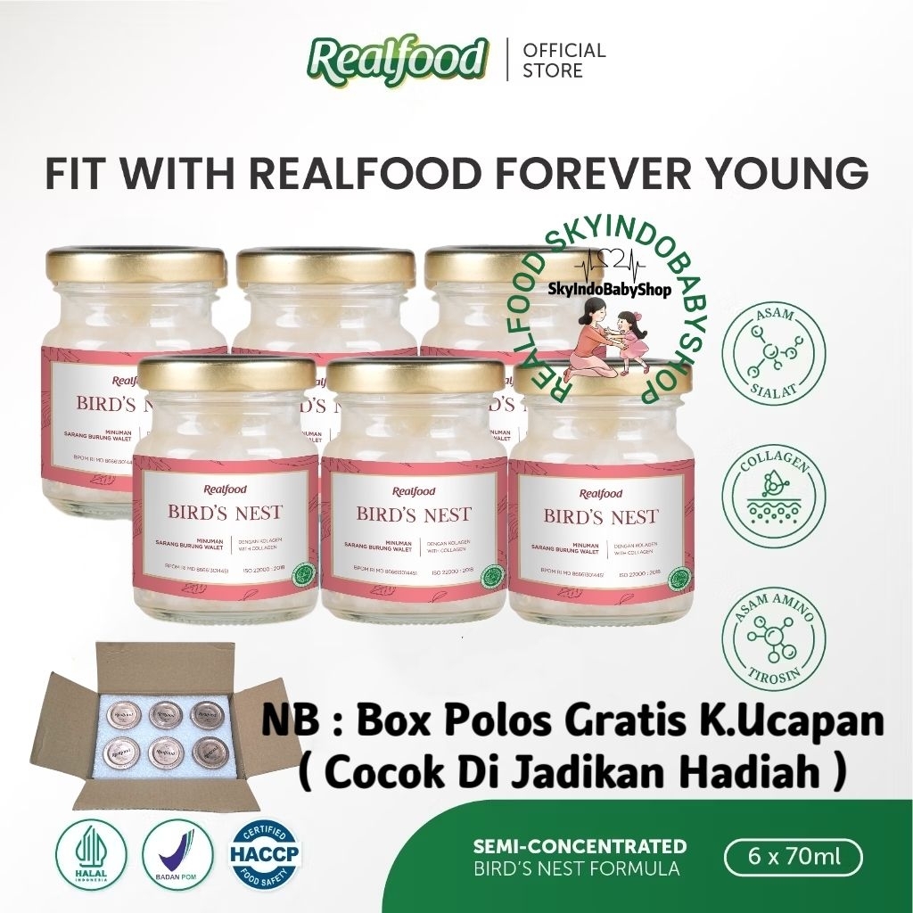 

Realfood Forever Young Kolagen 6 Botol Box Polos ( Minuman Sarang Burung Walet ) RSIBS