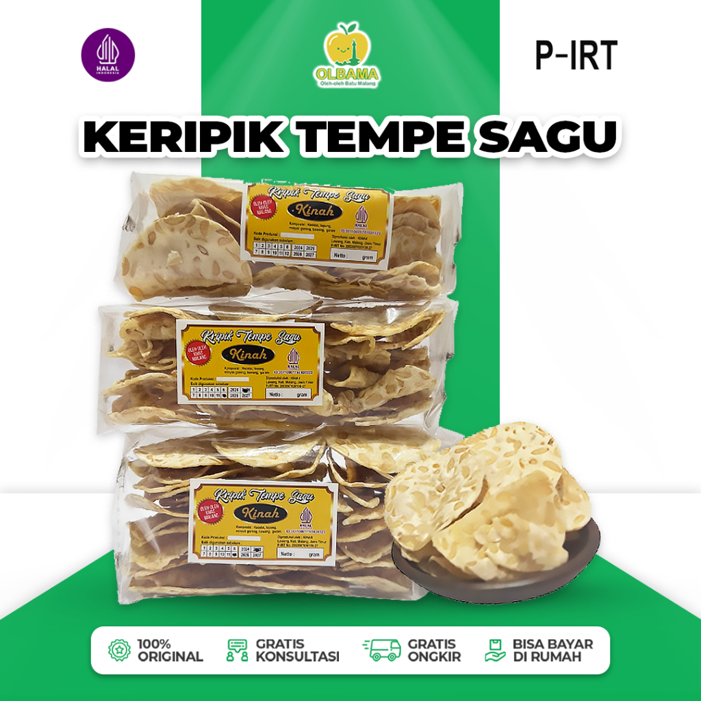 

Keripik Tempe Sagu Kinah Oleh Oleh Khas Batu Malang | Kripik Asli Gurih Renyah Krispy Crispy