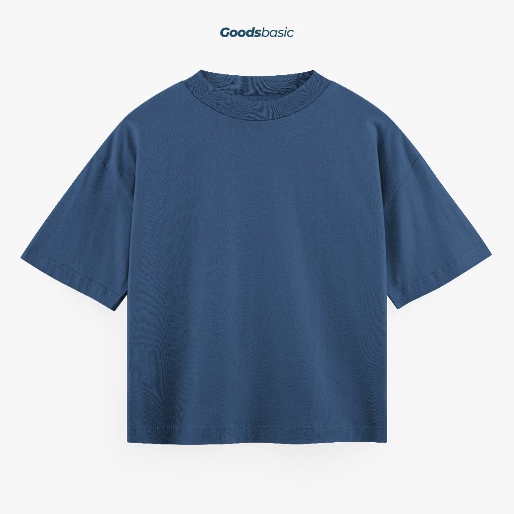 Kaos Boxy Cut Heavyweight 200 Gsm Basic Polos Denim Pria