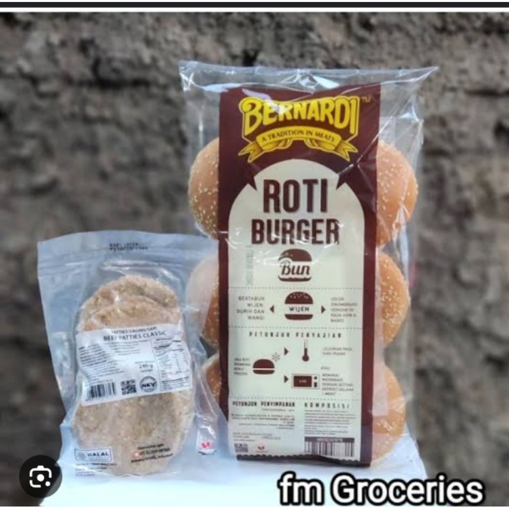 

roti burger beef clasic