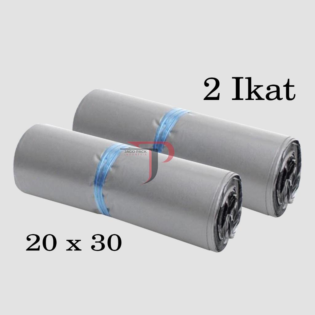 

2 IKAT / 200 lembar - Plastik Polymailer Warna Silver 20 x 30 cm - packaging Kantong Amplop