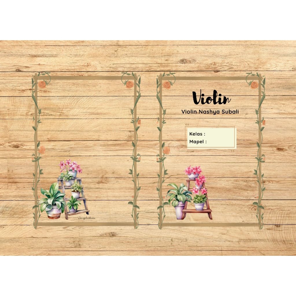 

Sampul Buku Custom Wood & Flower