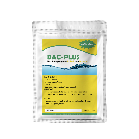 Bac-plus Probiotik Bacillus untuk Ikan dan Udang Bioflok 100 gram