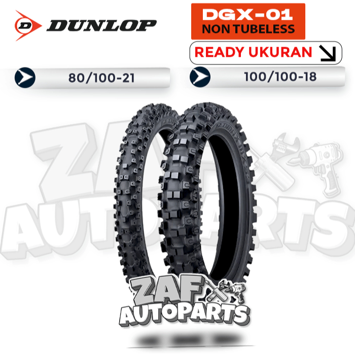 SEPASANG / SATUAN BAN MOTOR TRAIL DUNLOP DGX-01 RING 21 & RING 18 DEPAN BELAKANG SEPASANG