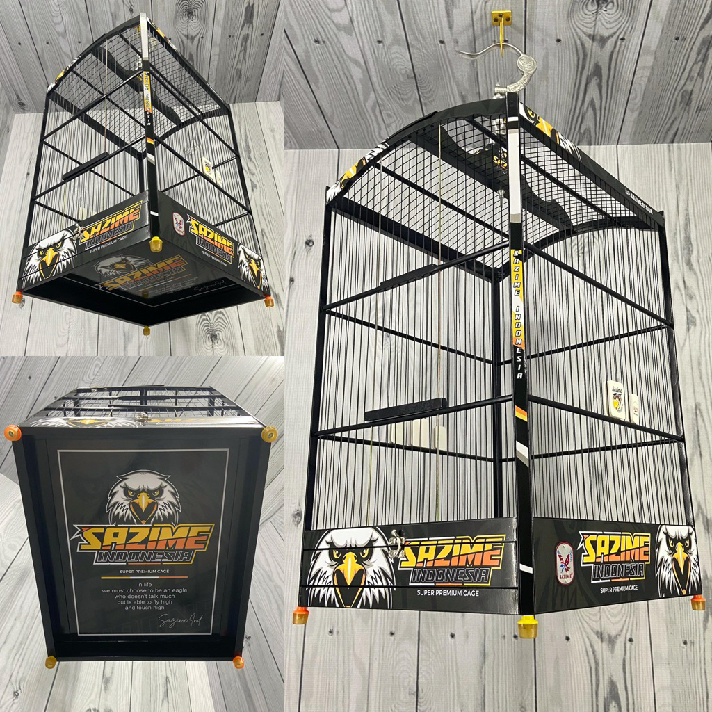 SANGKAR KENARI SAZIME DECAL KAYU JATI RUJI FIBER NO. 2