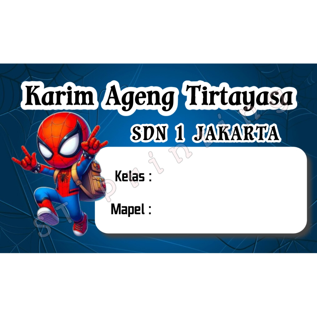 

STIKER LABEL MATA PELAJARAN BISA PAKE FOTO CUSTOM NAMA ANAK STIKER BUKU PELAJARAN