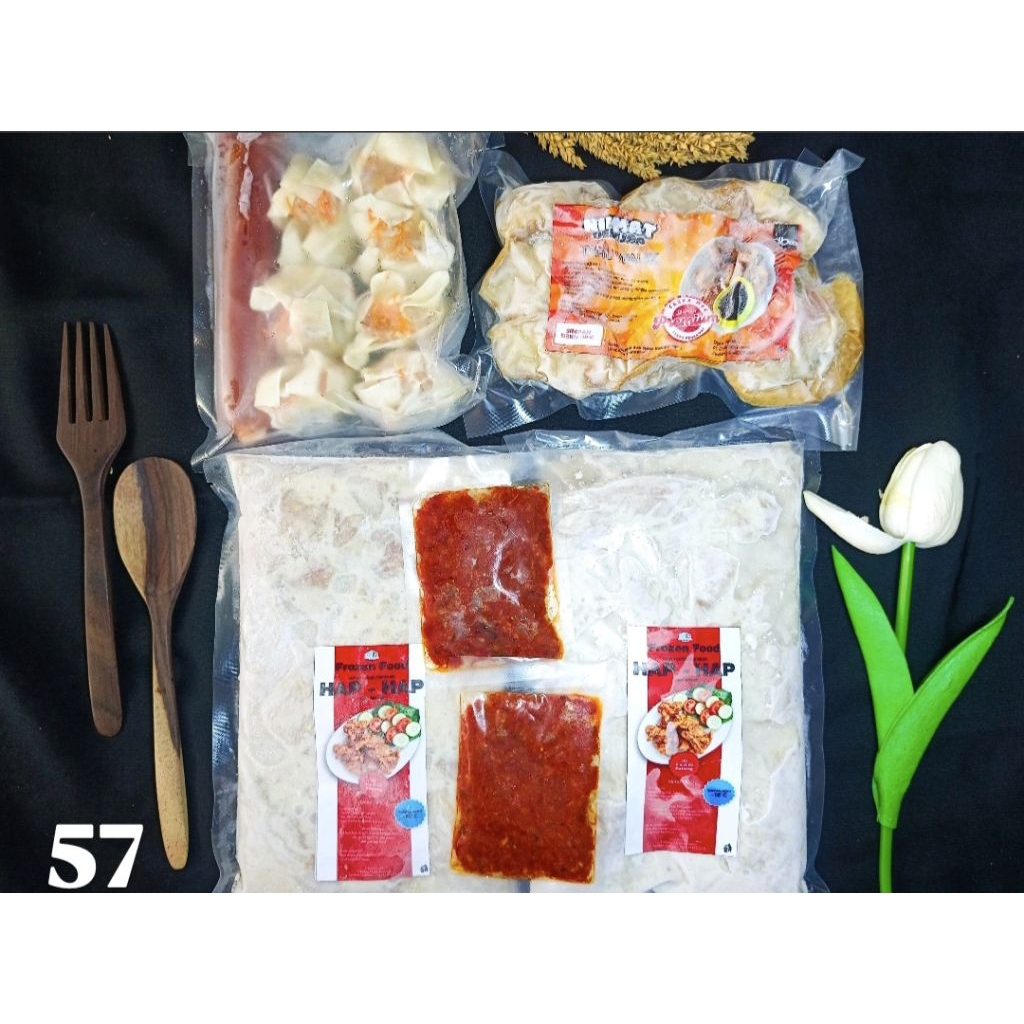 

Paket Hemat Dbaloy No. 57 | 2 Pcs ayam lalap + sambel,1 Pcs dinsum,1 Pcs tahu walik