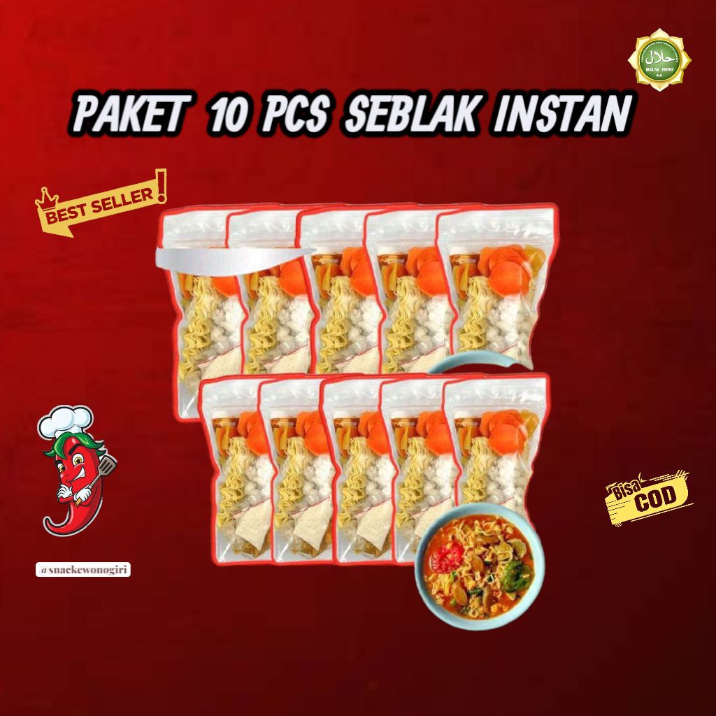 

SEBLAK INSTAN EXTRA PEDAS PAKET 10 PCS
