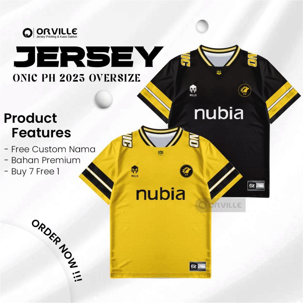 JERSEY ONIC PHILIPPINES ONIC PH NEW 2025 HOME & AWAY MSC MPL SIZE OVERSIZE / FREE NICKNAME