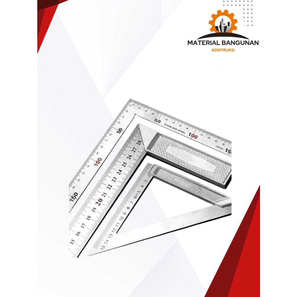 

PENGGARIS SIKU BESI TUKANG / TRIANGLE RULER - 300MM HIGH QUALITY