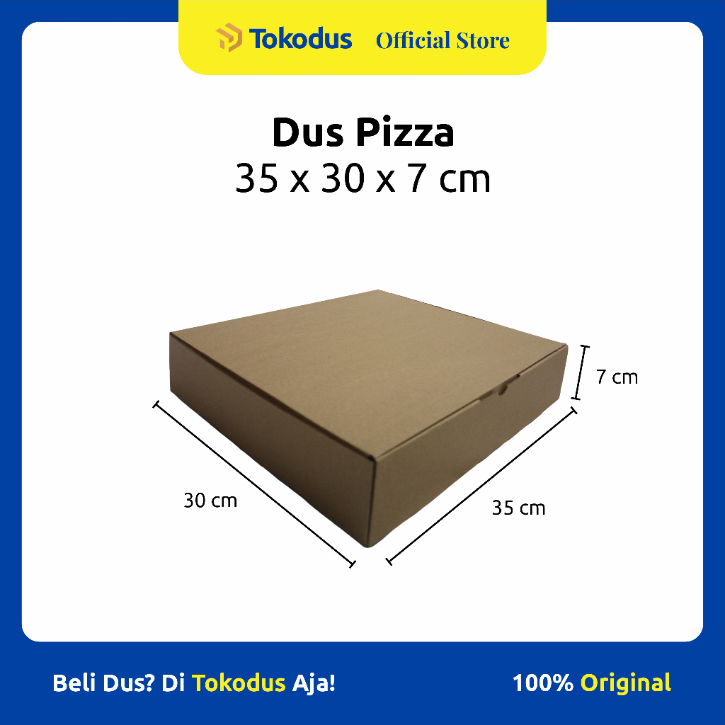 

Kardus Box Pizza Box Die Cut Besar uk 35 x 30 x 7 cm (Bisa Custom) - Tokodus Katapang
