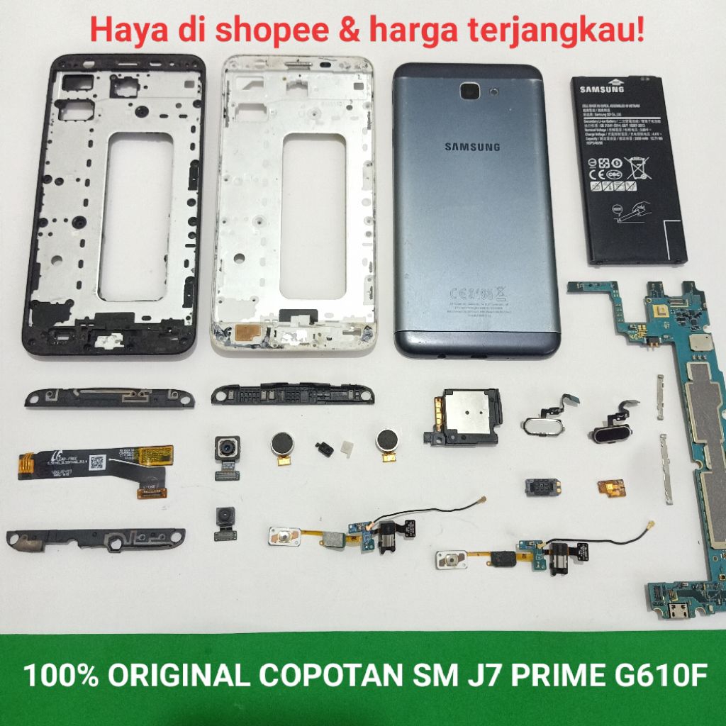 Sparepart Samsung J7 PRIME G610F Second Original Copotan normal  kamera depan belakang  tutup mesin 
