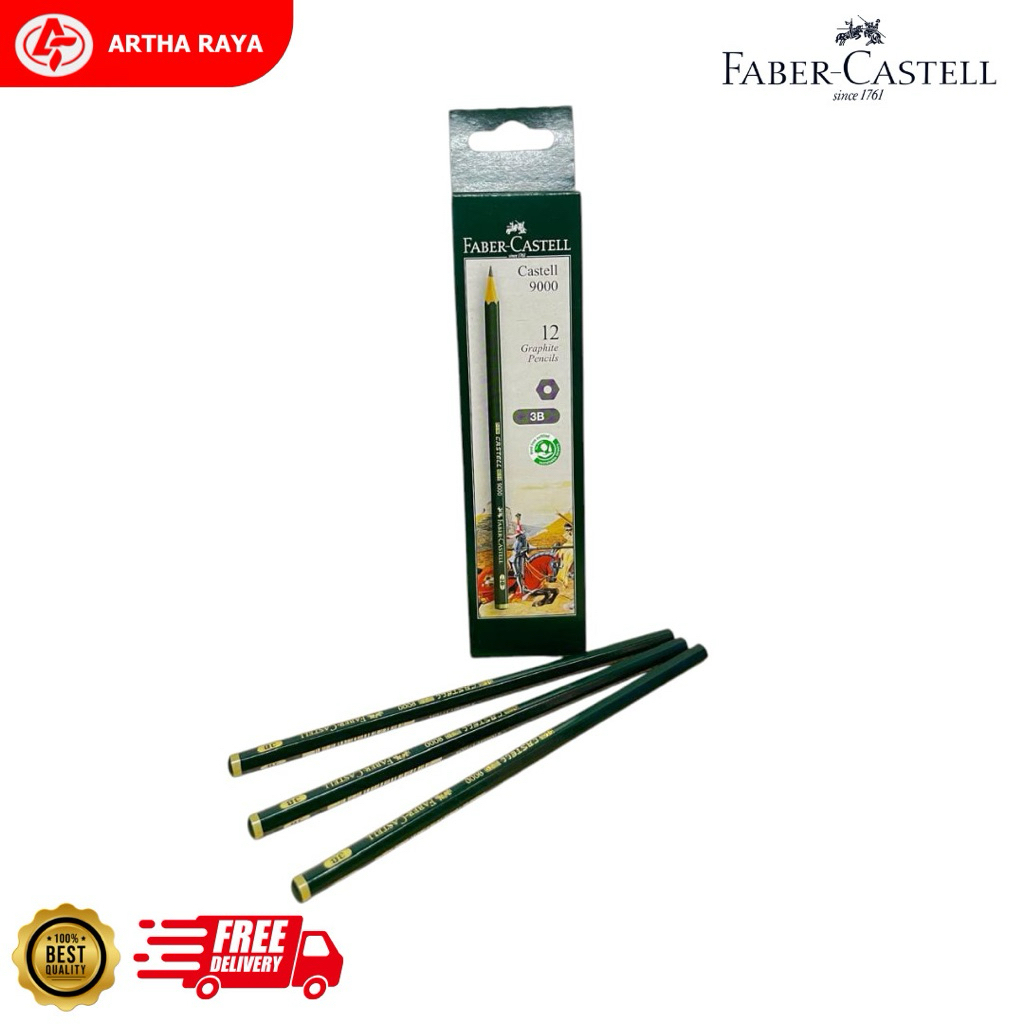 

Pensil Faber Castell 9000 Tipe 3B satuan (1 PCS)