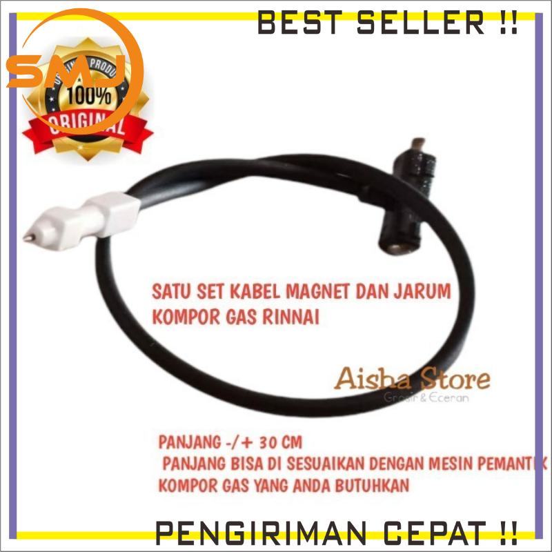 Rinnai Busi 4cm + Kabel Pematik Kompor 30cm Gas Set 1 tungku 2 tungku Hitachi