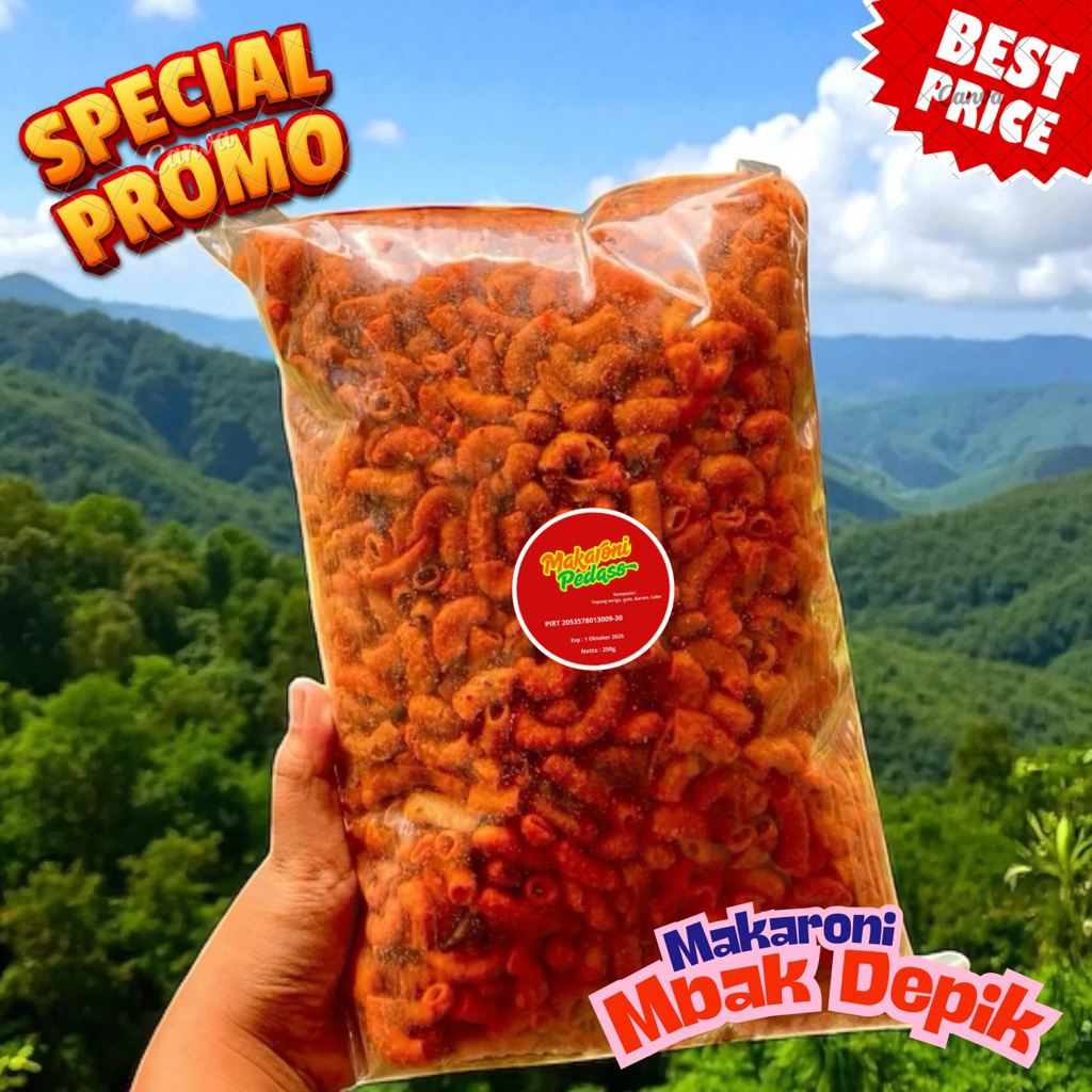 

Makaroni Pedas 250g Bumbu Pedas Khas Rempah Indonesia, Cemilan Khas yang Wajib Kamu Coba Sekali
