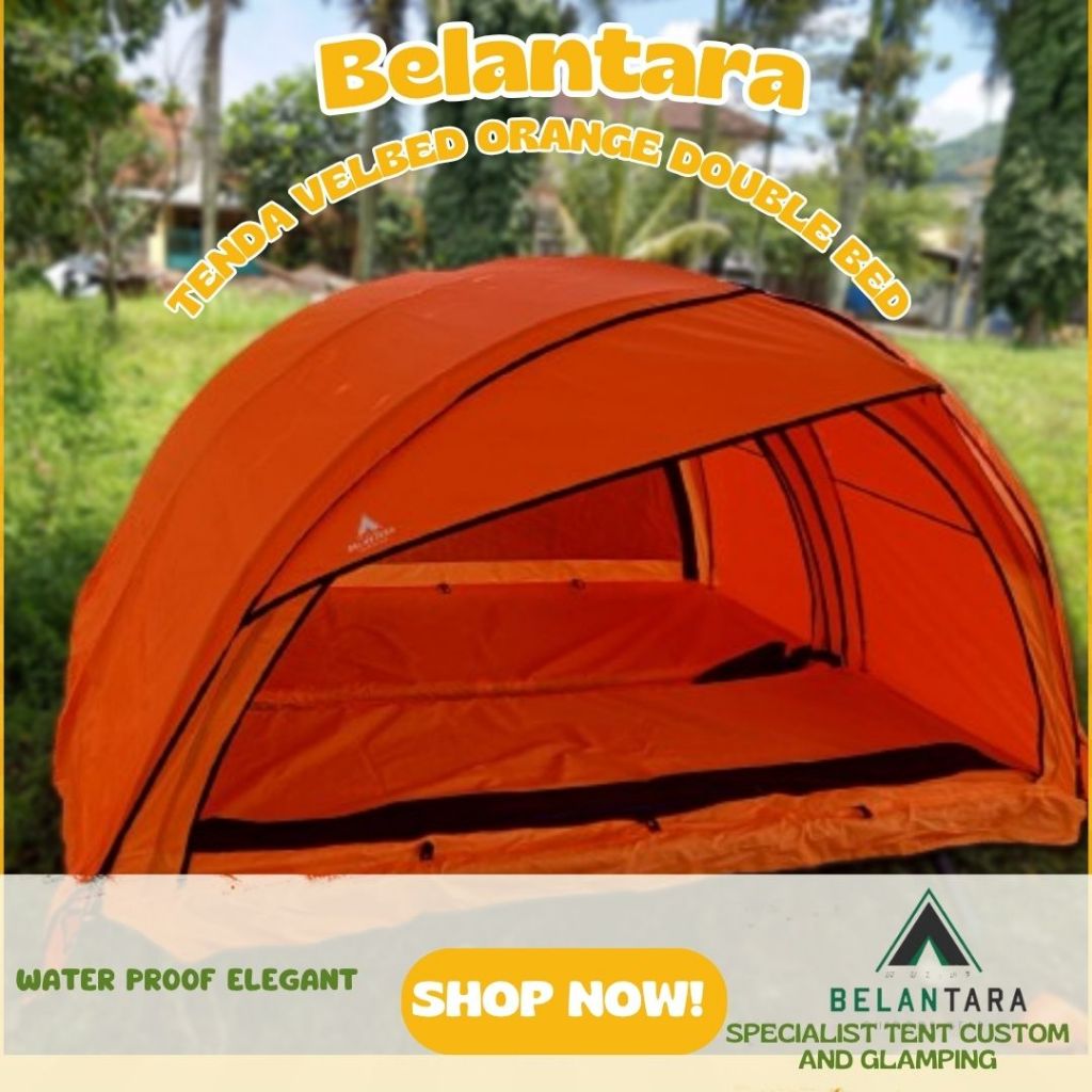Tenda Velbed Double Bed Luas Kapasitas 2 orang Waterproof Siap Pakai Belantara
