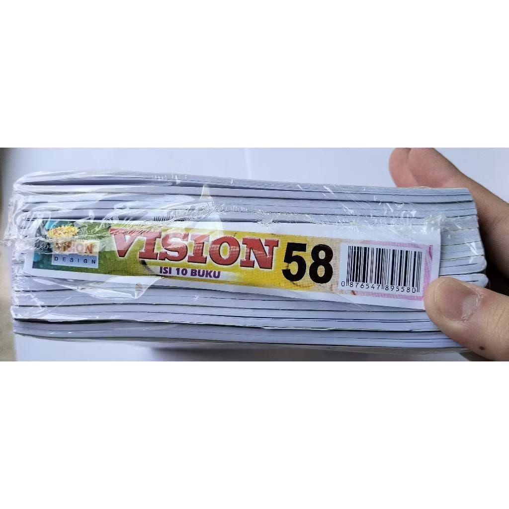 

(1 PAK) Buku Tulis VISION 58 Lembar Grosir (Isi 10 Buku)