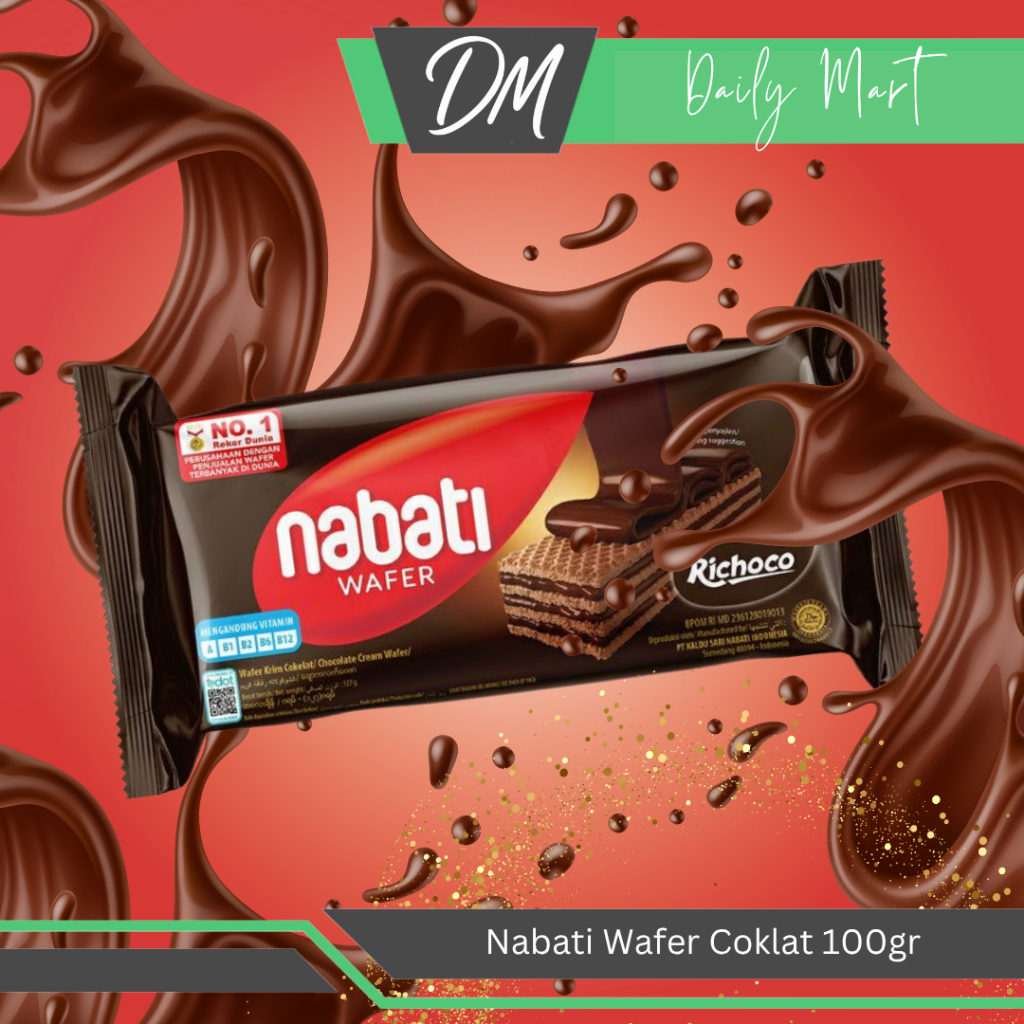 

NABATI Wafer Coklat 110gr - Cemilan Rasa Chocolate Enak dan Murah