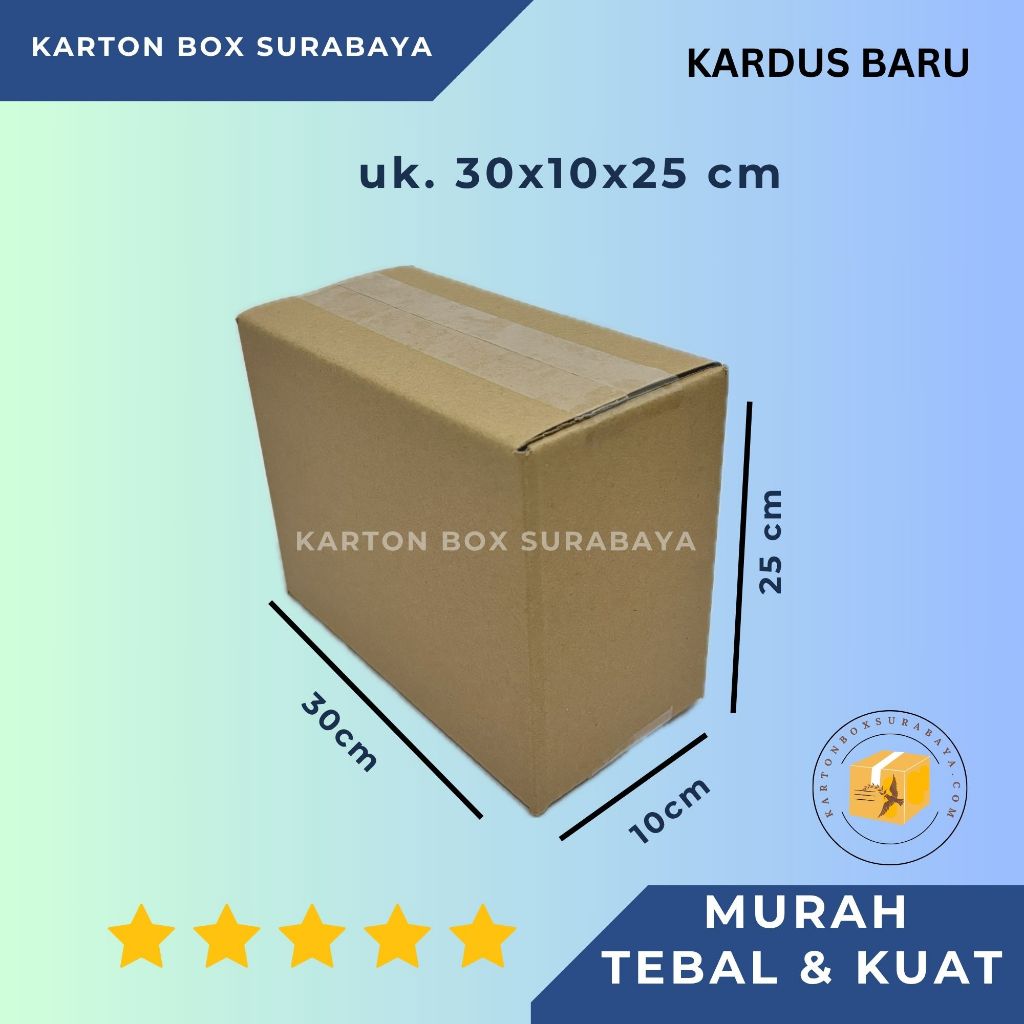

KARTON KOTAK 30X10X25 cm / DUS PACKING ONLINE POLOS PACKAGING MURAH