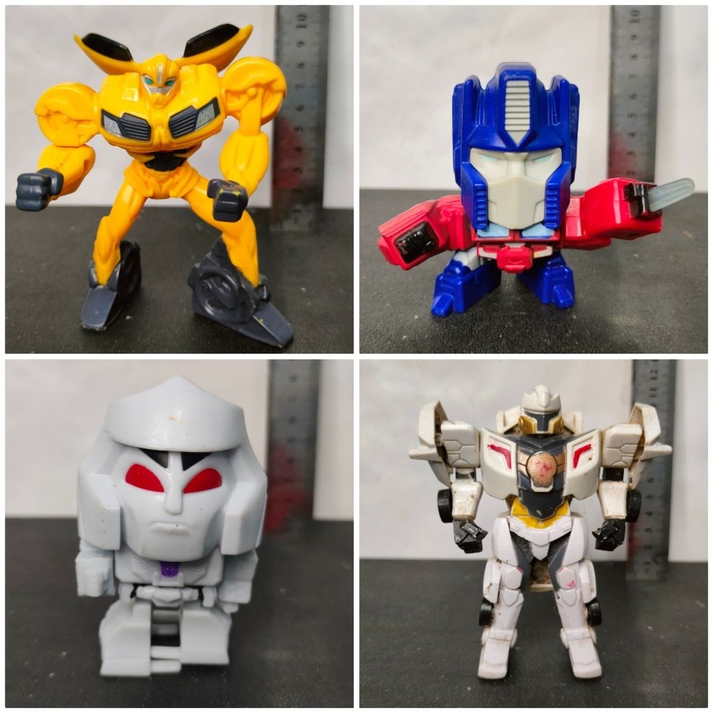 PL Action Figure Robot & Transformers Optimus Prime Bumblebee Decepticon Robot Preloved Second Good 