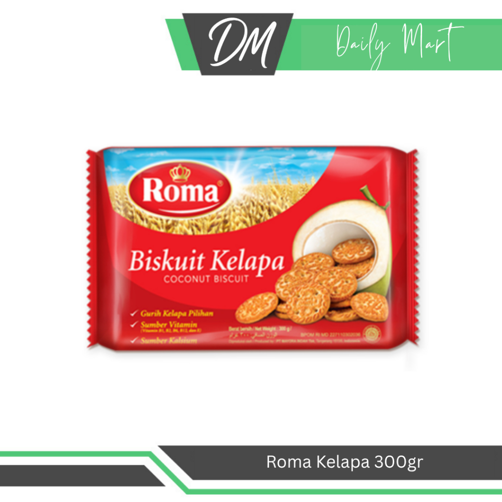

Roma Kelapa Family Pack 300gr - Cemilan Biskuit Rasa Kelapa Enak Murah Original Bergizi