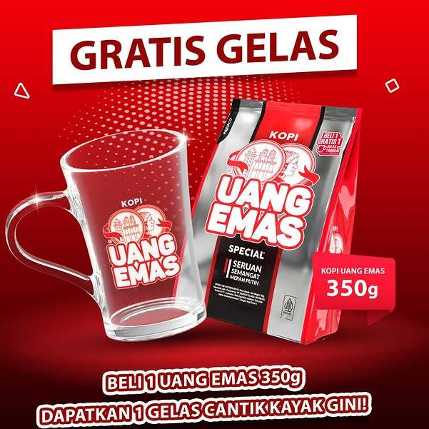 

Kopi Uang Emas Special 350gr Kopi Bubuk Murni [Hadiah Gelas]