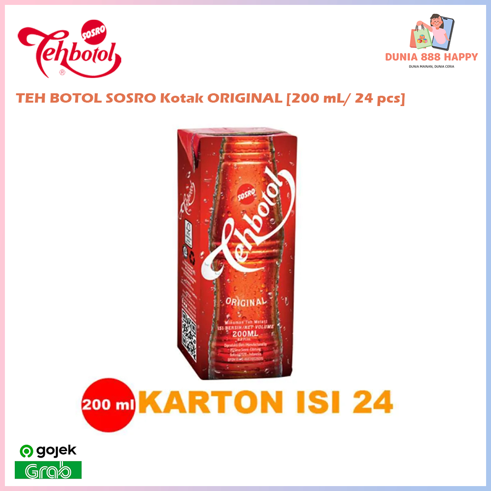

TEH BOTOL SOSRO Kotak ORIGINAL [200 mL/ 24 pcs]