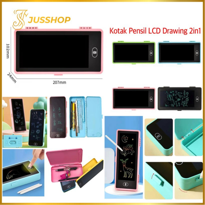 

Kotak Pensil LCD Drawing Writing 2in1 Kotak Pensil Box Case Ukuran Besar Drawing Pad Edukasi 2in1