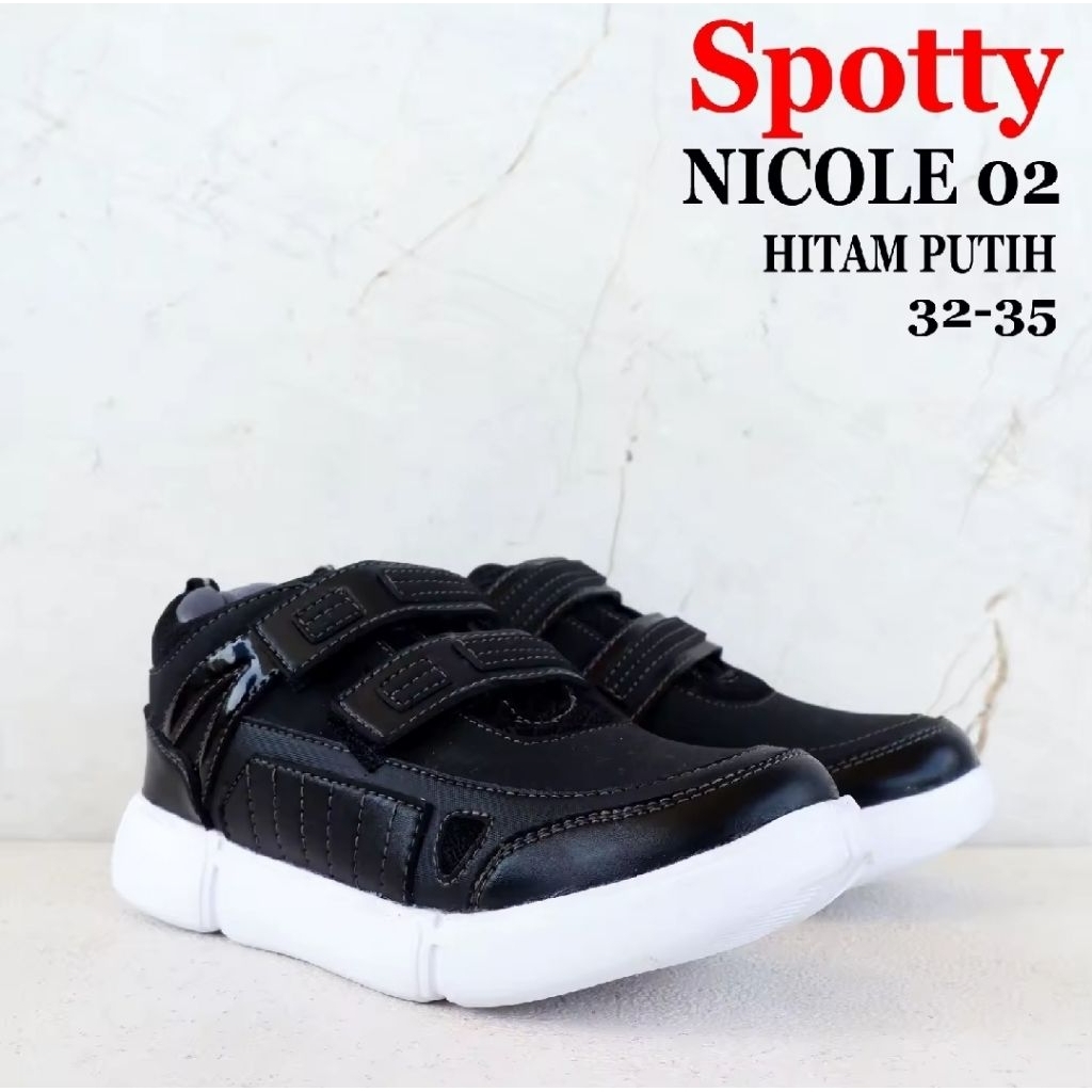 Sepatu SPOTTY - Size 31-35 - NICOLE - MILA - AMEL - Sepatu Sekolah Anak Perempuan - Sepatu Sneakers 