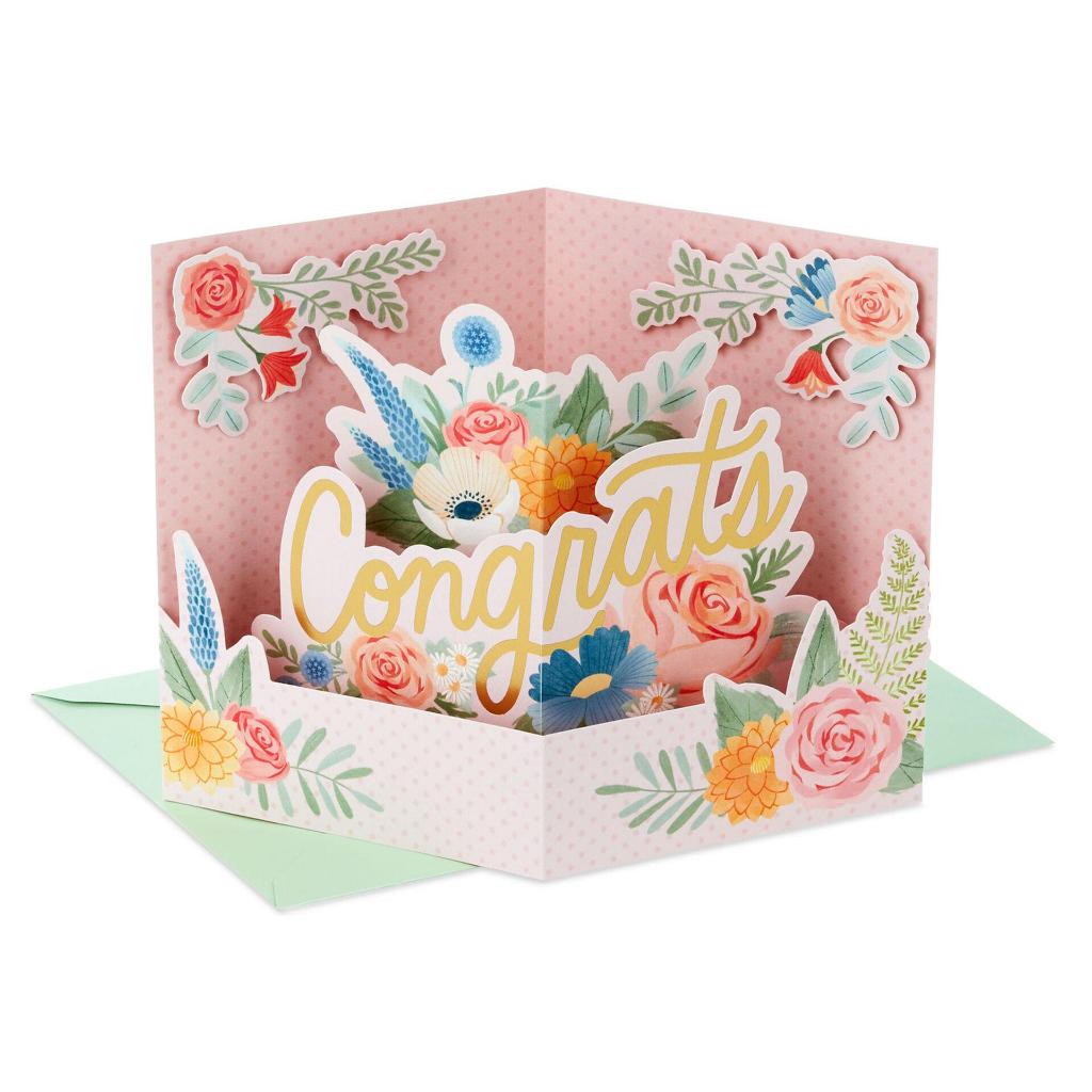 GREETING CARD-HALLMARK- CELEBRATING YOUR LOVE- WEDDING CARD- 3D POP-UP