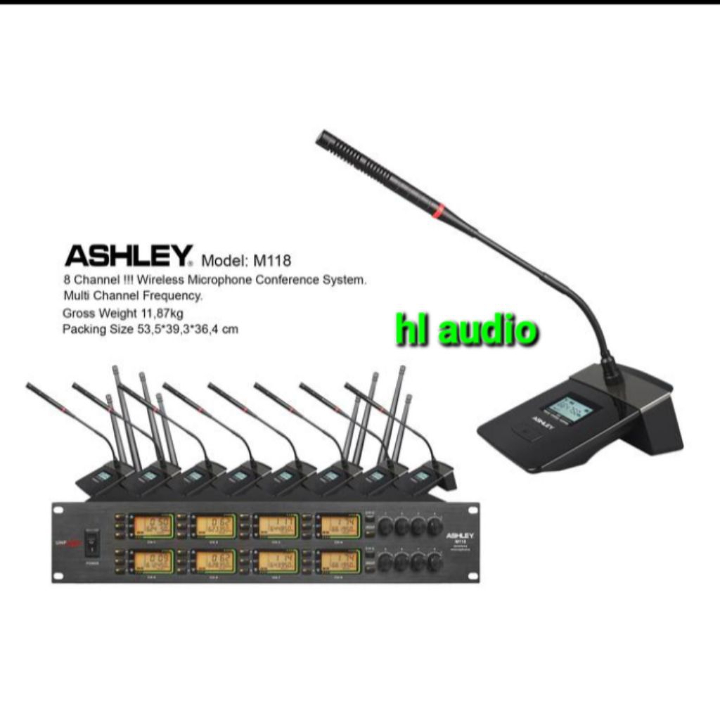 MIC MEJA WIRELESS ASHLEY M-118 ( 8PC MIC)