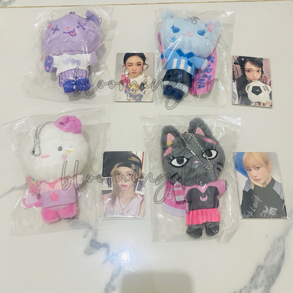 AESPA BAD KID DOLL KEYRING 12cm + OFFICIAL PHOTOCARD KARINA WINTER NINGNING GISELLE DOLL