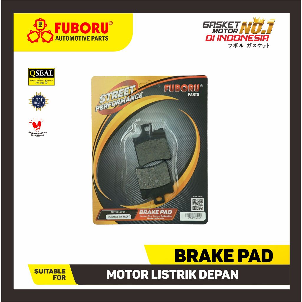 KAMPAS REM DEPAN MOTOR LISTRIK BRAKE PAD FUBORU