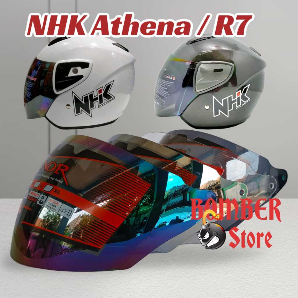 Kaca helm NHK Athena, Visor Helm Nhk R7, Kaca Evo