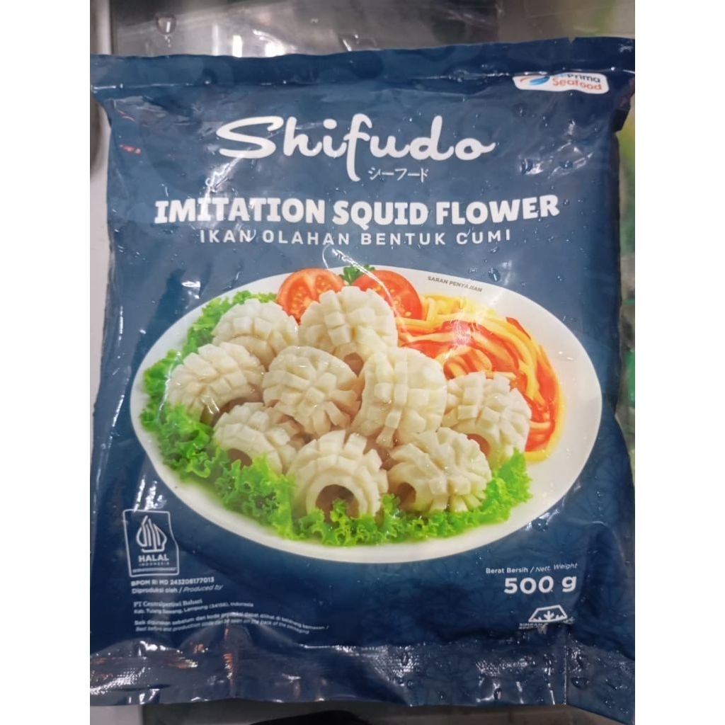 

SHIFUDO IMITATION SQUID FLOWER / IKAN OLAHAN BENTUK CUMI 500GR