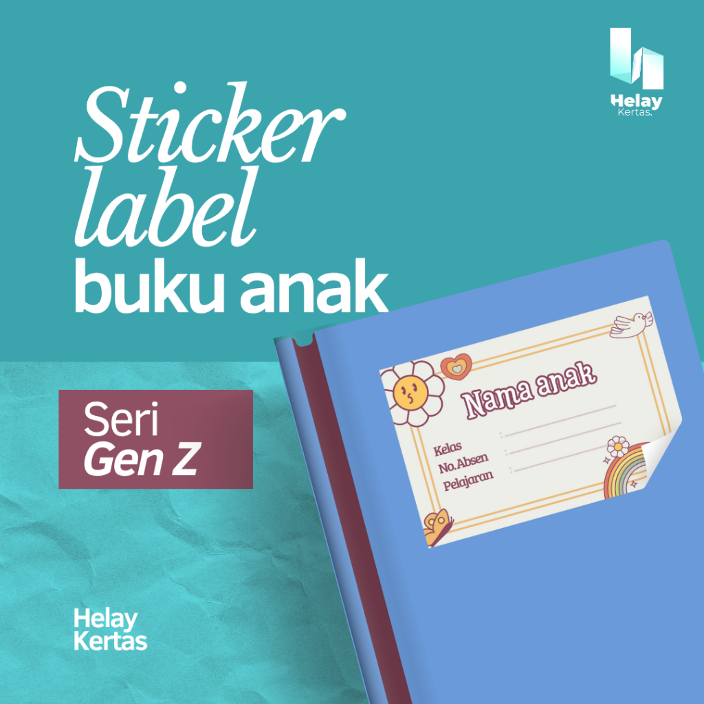 

[ISI 45PCS] + BONUS 4PCS STICKER NAMA SEKOLAH TEMA Gen-Z MURAH BISA CUSTOM/ BAHAN STIKER HVS CUTTING