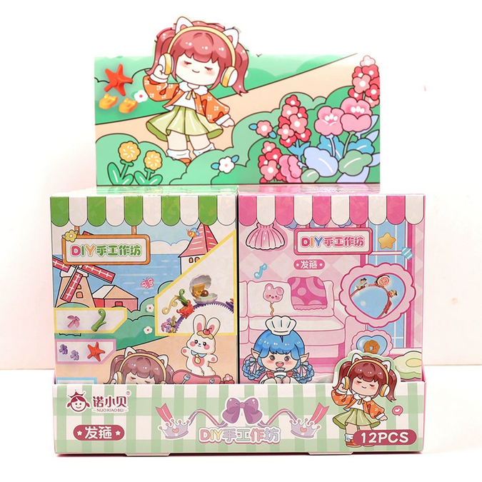 Mainan DIY Blind Box Bando Anak Kreasi Edukasi Unik Lovely Box Set Bandana DIY