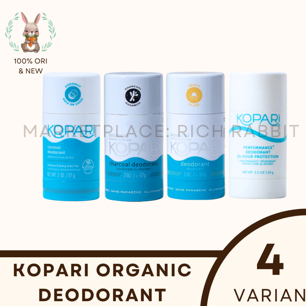 Kopari Organic Deodorant Charcoal Beach Gardenia Tropical Coastal CBD