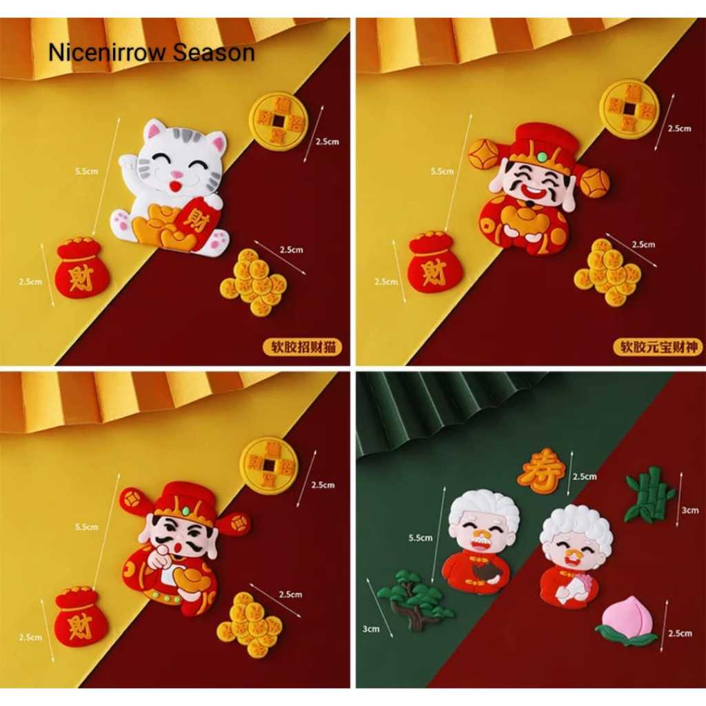 Topper hiasan kue shou kakek nenek imlek