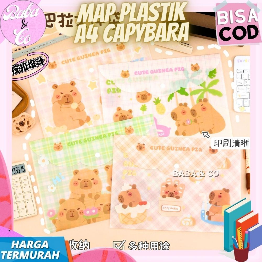 

MAP CAPYBARA MAP PLASTIK SIZE A4 MOTIF CAPYBARA MAP PLASTIK CAPYBARA LUCU IMUT UNIK MURAH PENYIMPANAN BERKAS DOKUMEN CAPYBARA KAPIBARA IMUT