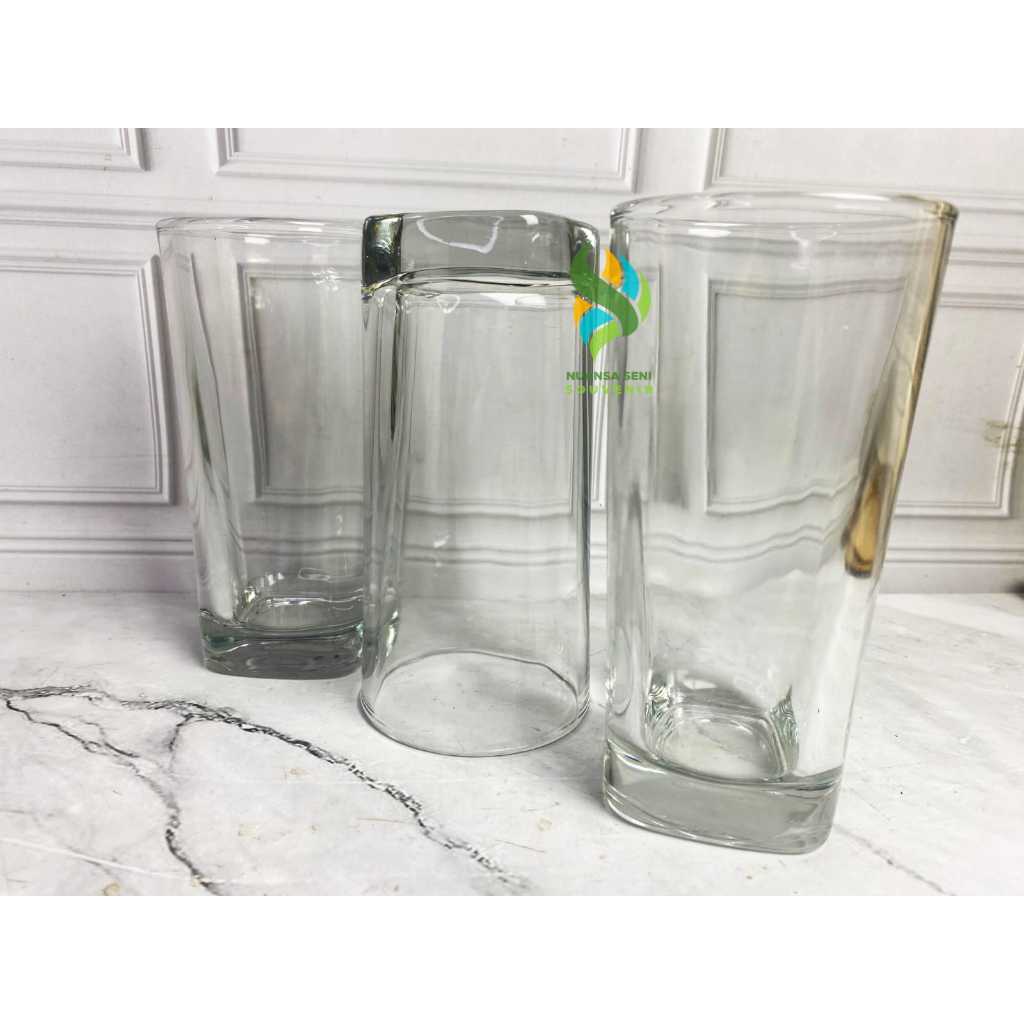 Souvenir Gelas Cafe Hokkaido Citinova Tumbler Kaca Minum Gelas Jus Kotak Kaca Panjang