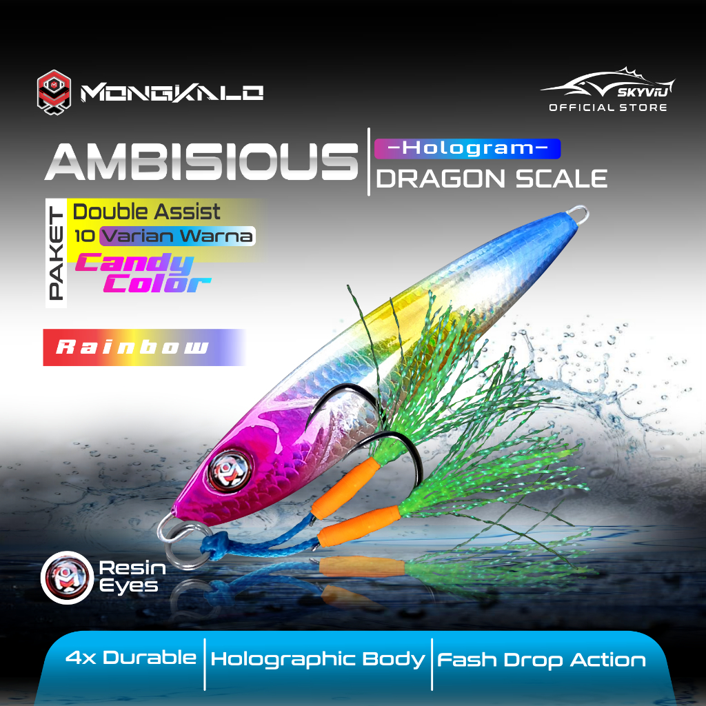 Mongkalo Ambisious Sisik-Kecil noGID noMotif Candy 30 Rainbow