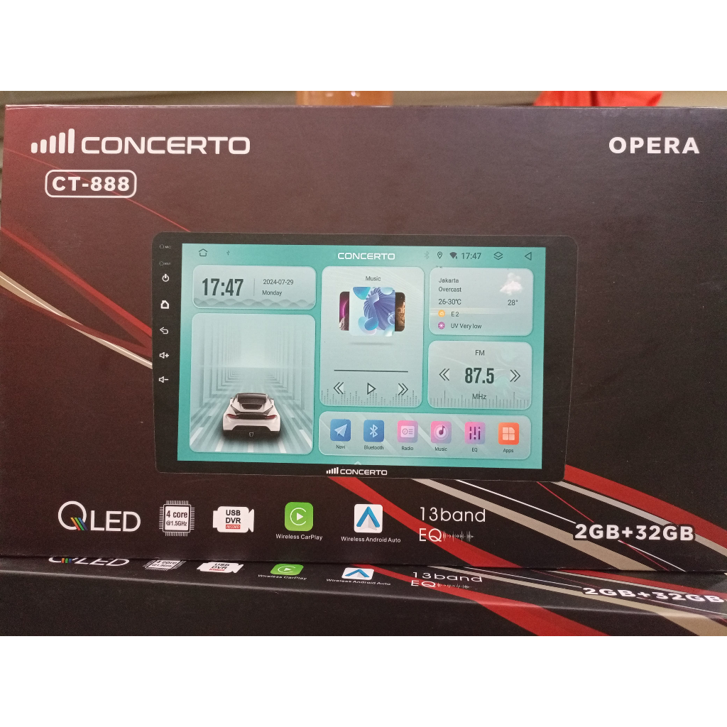 Head Unit Android Concerto Opera CT 888 9inch Ram 2/32 GB