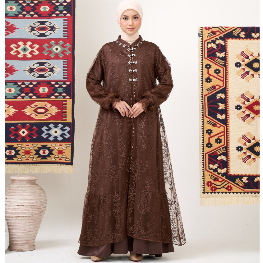 Zulaikha Dress | Inner Outer | Tile Brukat Premium | Payet Premium | NAYVYA