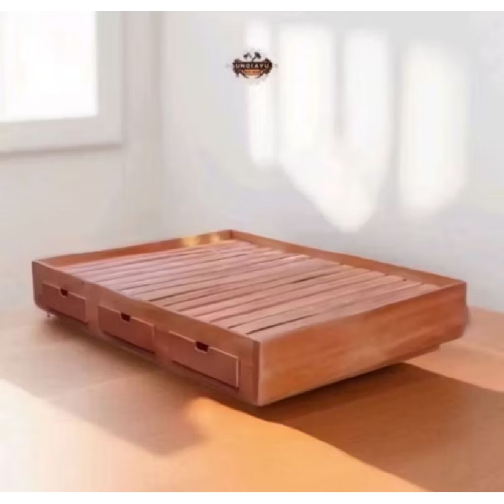 Divan Laci kayu Divan kayu minimalis Divan kasur kayu solid